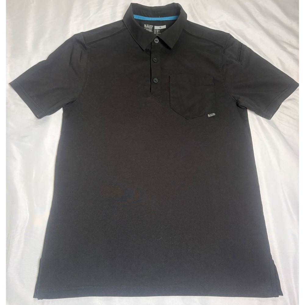 5.11 Tactical Polo Shirt Mens Small Black Excellent Short Sleeve Pocket 41219